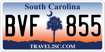 SC license plate BVF855