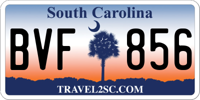 SC license plate BVF856