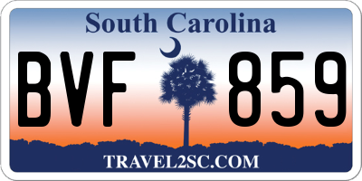 SC license plate BVF859