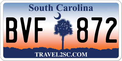 SC license plate BVF872