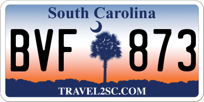 SC license plate BVF873