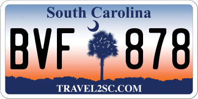 SC license plate BVF878