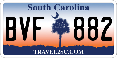 SC license plate BVF882