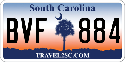 SC license plate BVF884