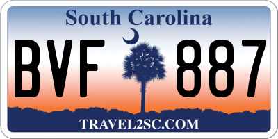 SC license plate BVF887