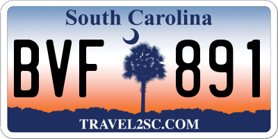 SC license plate BVF891