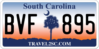 SC license plate BVF895