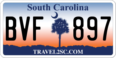 SC license plate BVF897