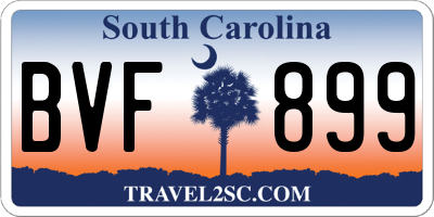 SC license plate BVF899