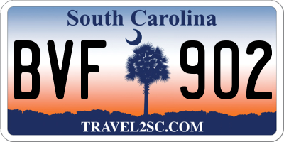 SC license plate BVF902