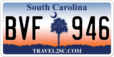 SC license plate BVF946
