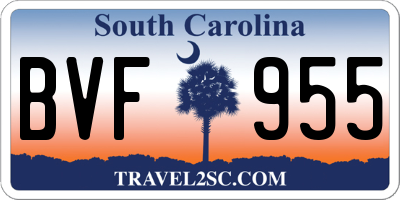 SC license plate BVF955