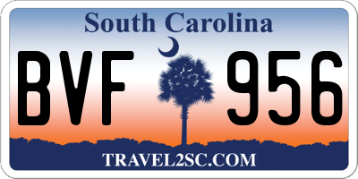 SC license plate BVF956