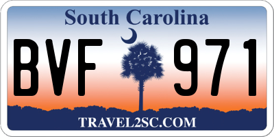 SC license plate BVF971