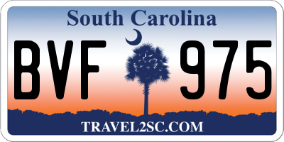 SC license plate BVF975