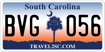 SC license plate BVG056