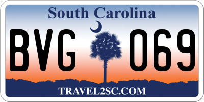 SC license plate BVG069