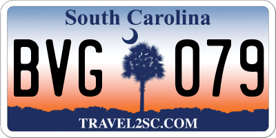 SC license plate BVG079