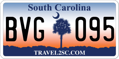 SC license plate BVG095