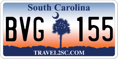 SC license plate BVG155