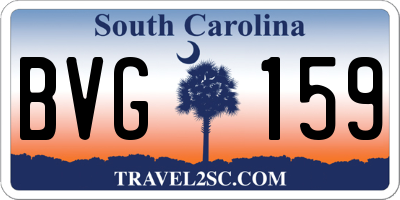SC license plate BVG159