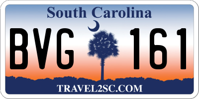 SC license plate BVG161