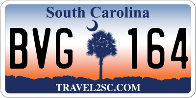 SC license plate BVG164