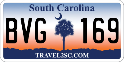 SC license plate BVG169