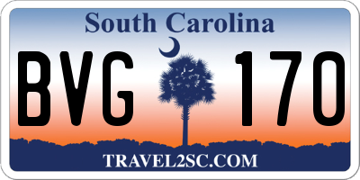 SC license plate BVG170