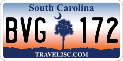 SC license plate BVG172