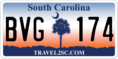 SC license plate BVG174