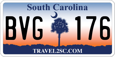 SC license plate BVG176