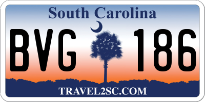 SC license plate BVG186