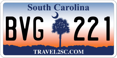 SC license plate BVG221