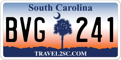 SC license plate BVG241