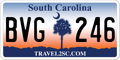 SC license plate BVG246