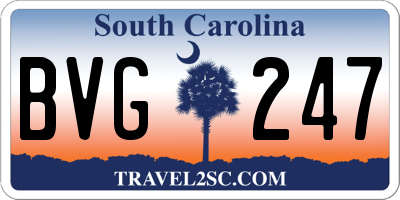 SC license plate BVG247