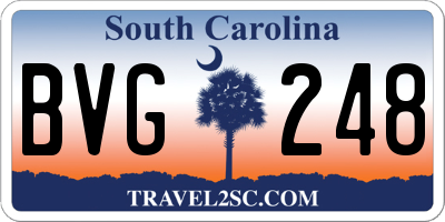 SC license plate BVG248