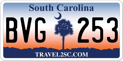 SC license plate BVG253