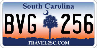 SC license plate BVG256