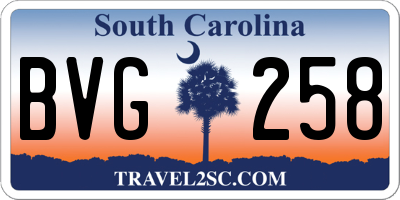 SC license plate BVG258