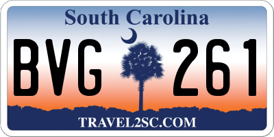 SC license plate BVG261