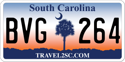 SC license plate BVG264