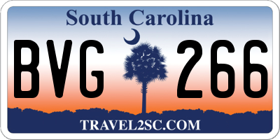 SC license plate BVG266