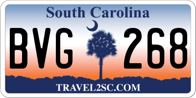 SC license plate BVG268