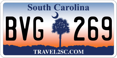 SC license plate BVG269