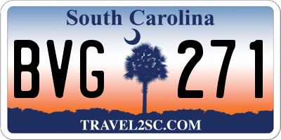 SC license plate BVG271