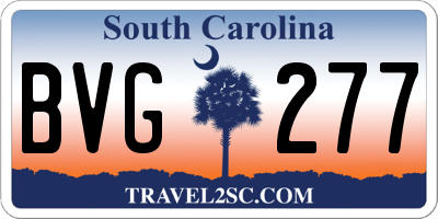 SC license plate BVG277