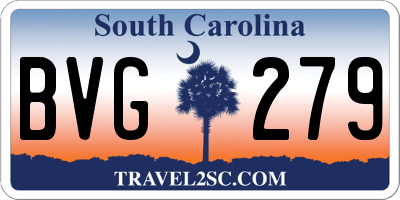 SC license plate BVG279