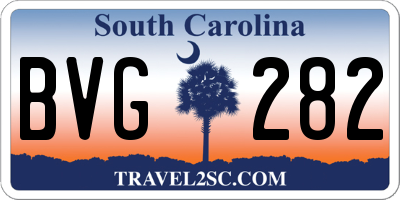 SC license plate BVG282